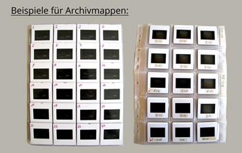 Dias in Archimappen digitalisieren scannen lassen